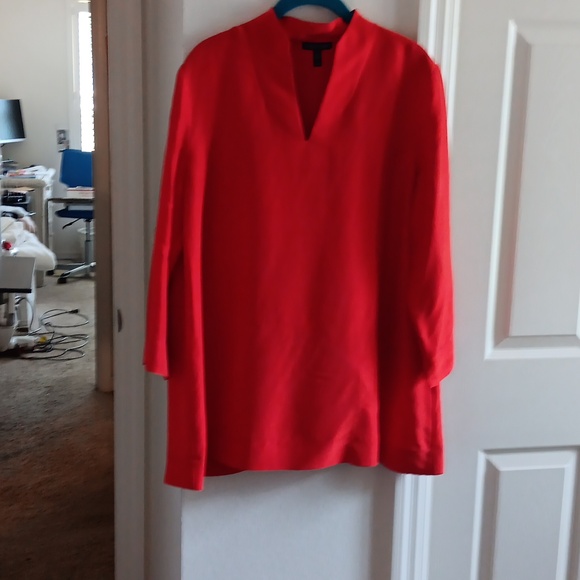 Eileen fisher 100% silk dark orange blouse tunic in excellent condition. - Picture 1 of 6